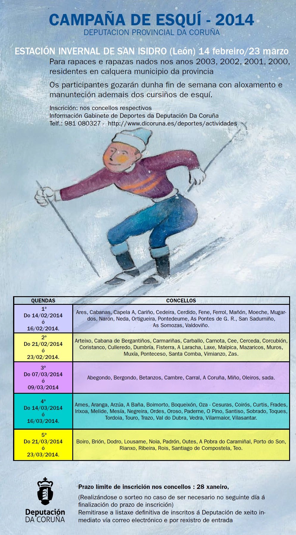 Campaña esquí deputación 2014