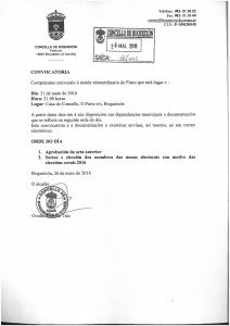 Convocatoria pleno extra 31 maio 2016